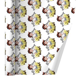 Betty Boop Sassy Flowers Gift Wrap 30" x 72" - 1 of 4