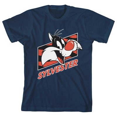 Looney Tunes Sylvester Navy Boy\'s Target Blue : T-shirt
