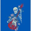 Skeleton Guitar Edgy Music Rose Adult Crew Neck Short Sleeve Tee - 2 of 2