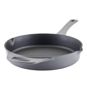 Rachael Ray Premium Nitro Cast Iron Skillet 10" Gray: Enameled, Hand Wash, Gas & Induction Compatible, Lifetime Warranty - 1 of 4