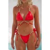 Moda Minx Magic in Mako 'Ariel' Red Wrap Waist Triangle Bikini Top - 4 of 4