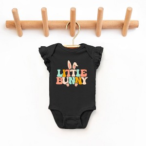 The Juniper Shop Little Bunny Ears Baby Flutter Sleeve Bodysuit - 1 of 2
