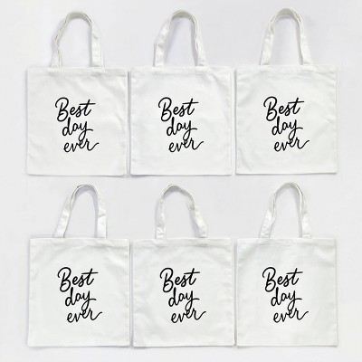 6ct Canvas Totes Best Day Ever - Bullseye's Playground™