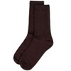 Memoi Women's Flat-Knit Bamboo Blend Crew Socks - 2 of 3