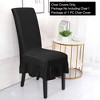 PiccoCasa Ruffled Skirt Spandex Stretch Washable Dining Chair Cover Set 1 Pc - 2 of 3