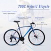 KTMBDW Hybrid Bikes, 21 inch Road Bike 24 Speed with Lightweight Aluminum Frame, 700C Wheels, Hybrid Bicycle for Men Adults, City Commuters - 4 of 4