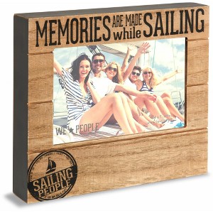 Pavilion Gift Company - Sailing People - 6.75" x 7.5" Frame (Holds 4" x 6" photo) - Single Image Frames - 1 of 4