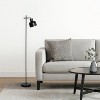 Simple Designs Sleek Essentials Basic Adjustable Floor Lamp Black - 4 of 4
