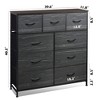 GALAXHERO Dresser 9-Drawer Fabric Storage Tower Chest for Bedroom, Hallway, Closet with Fabric Bins, Steel Frame, Wood Top, Easy Pull Handle - 3 of 4