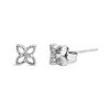 Haus of Brilliance 925 Sterling Silver Diamond Accent 4 Petal Flower Stud Earring - 2 of 4