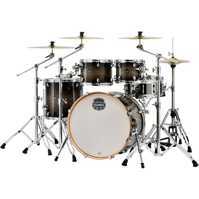 Mapex Armory Series Exotic Rock 5-Piece Shell Pack With 22" Bass Drum Black Dawn, 3 of 4
