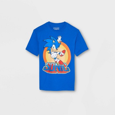 Boys' Sonic the Hedgehog Short Sleeve Graphic T-Shirt - Royal Blue XS