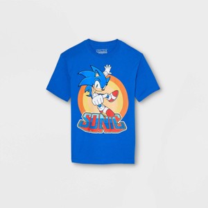 Boys' Sonic the Hedgehog Short Sleeve Graphic T-Shirt - Royal Blue - 1 of 2