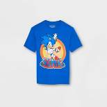 Boys' Sonic the Hedgehog Short Sleeve Graphic T-Shirt - Royal Blue