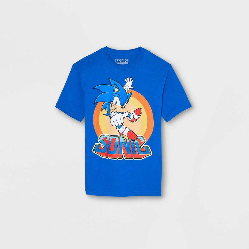 Boys' Sonic the Hedgehog Short Sleeve Graphic T-Shirt - Royal Blue, 1 of 6