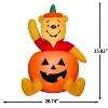 Gemmy Airblown Inflatable Pooh in Pumpkin Disney, 3 ft Tall, Multicolored - 3 of 4