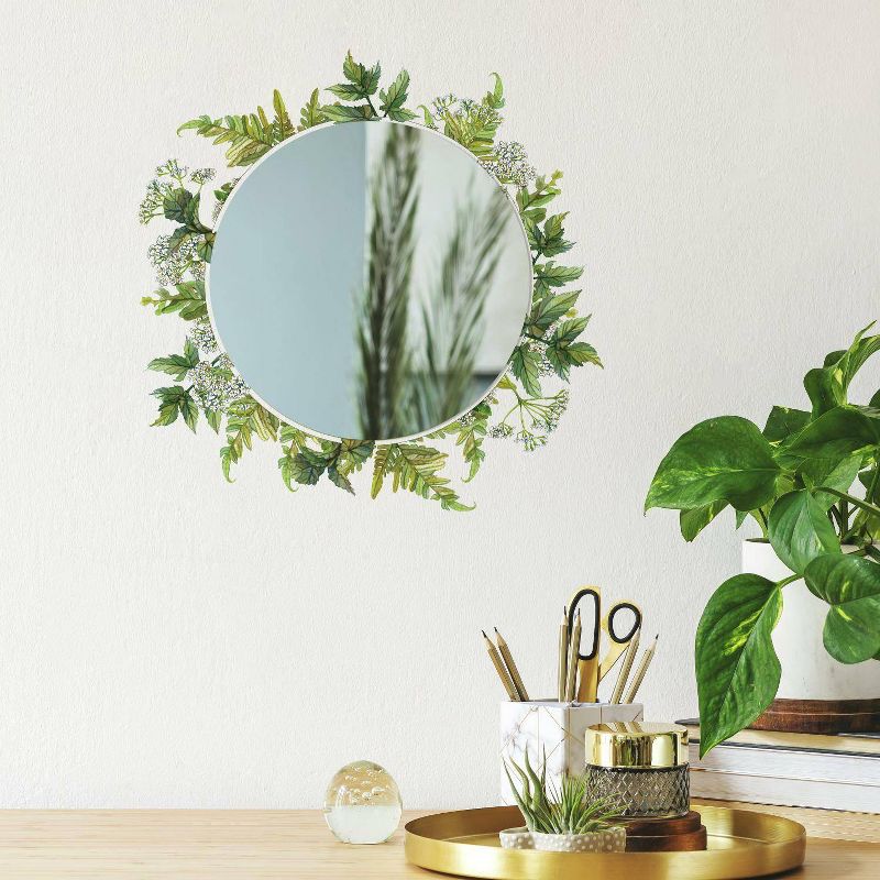 Fern Peel and Stick Decal with Circle Mirror - RoomMates, 6 of 8