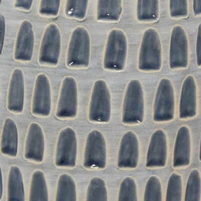 Gray Ceramic Patterned Urn-Shaped Table Vase Set