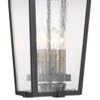 Minka Lavery Modern Outdoor Hanging Light Fixture Sand Black Damp Rated 16 1/4" Clear Seeded Glass for Post Exterior Porch Patio - 4 of 4