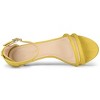 Allegra K Women's Round Open Toe Ankle Buckle Strap Kitten Heel Sandals - 4 of 4