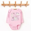 The Juniper Shop Mini Smiley Full of Smiles Outline Long Sleeve Bodysuit - NB - Pink - 2 of 4