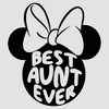 Women's Minnie Mouse Best Aunt Ever Ears Racerback Tank Top - 2 of 4