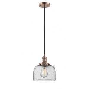 Bell - 1 Light Cord Hung Mini Pendant In Industrial Style-10 Inches Tall and 8 Inches Wide - 1 of 1