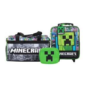 Minecraft Creeper Youth 4-Piece Travel Set-14" Carry-on, Duffle Bag, and Luggage Tag Set - 1 of 4