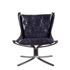 30" Carney Grain Leather Accent Chair Vintage Blue - Acme Furniture: Metal Frame, No Assembly, 60 Day Warranty - 3 of 4