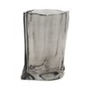 Modern Glass Vase - Handcrafted Decorative Centerpiece for Home & Office - Elegant Glass Flower Vase for Bedroom, Living Room & Dining Table - 9" Gray - 3 of 4