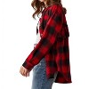 Women's Andie Plaid Fringe Button Shacket - Giftcraft - 2 of 4
