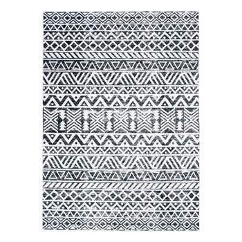 World Rug Gallery Contemporary Distressed Geometric Machine Washable Area Rug