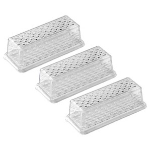 Chef Craft Clear Plastic Butter Dish with Cover Lid - Holds a Standard Stick of Butter - 1 of 4