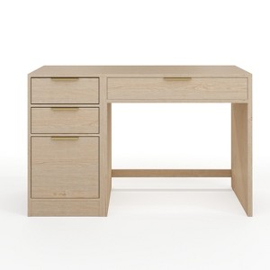 Martha Stewart Kayden Home Office Modular Single-Drawer Desk with 3 Drawer File Cabinet - 1 of 4