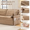 59.5" Chenille 2-in-1 Sofa Bed with Storage Pocket and USB/Type-C Charging Ports - 4 of 4
