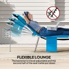 Folding Outdoor Chaise Lounge Sun Tanning Chair with Face Cavity, Pillow, 5-level Adjustable for Beach, Pool - 4 of 4
