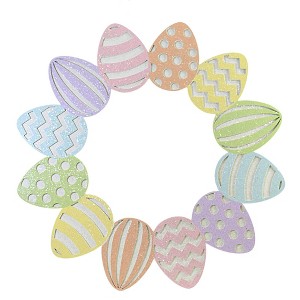 16.0 Inch Spring Rainbow Wreath Glittered Food Storage Canisters - 1 of 3