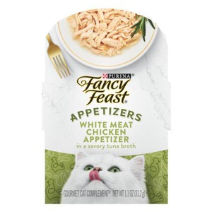 Fancy Feast White Meat Chicken Flavor Appetizers Wet Cat Food - 1.1oz - 1 of 4