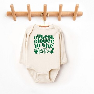 The Juniper Shop Cutest Clover In The Patch Baby Long Sleeve Bodysuit - 1 of 3