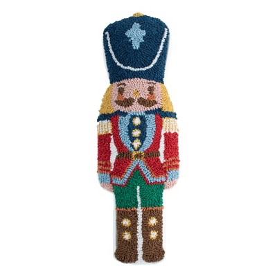 Festive Nutcracker Shaped Figure 18" Pillow - Levtex Home