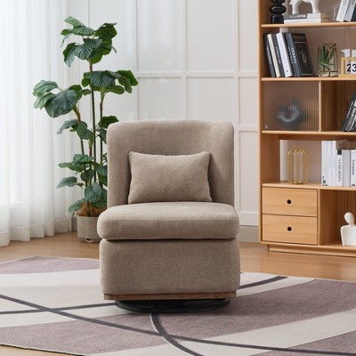 Aortzio 25.2"W Upholstered Swivel Accent Chair Slipper Chair