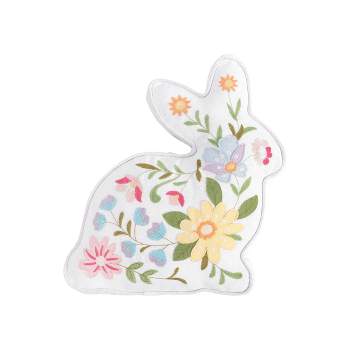C&F Home 14" Floral Easter Bunny Spring Shaped Throw Pillow