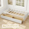 Tangkula Twin Size Captain Bed w/ 2 Drawers Slats Support Twin Daybed Heavy Duty Wood White - 3 of 4