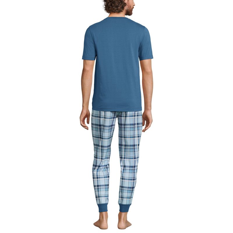 Lands' End Men's Knit Jersey Pajama Sleep Set, 2 of 4
