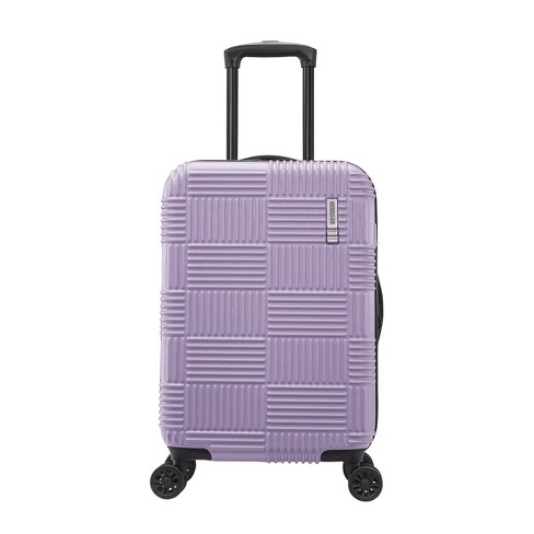 American Tourister Nxt Hardside Large Checked Spinner Suitcase - Soft Lilac  : Target