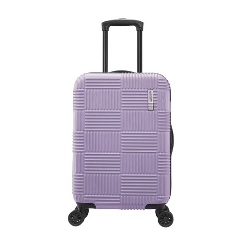 American Tourister Nxt Checkered Hardside Carry On Spinner Suitcase Soft Lilac Target