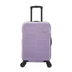 American Tourister NXT Checkered Hardside Carry On Spinner Suitcase - Soft Lilac
