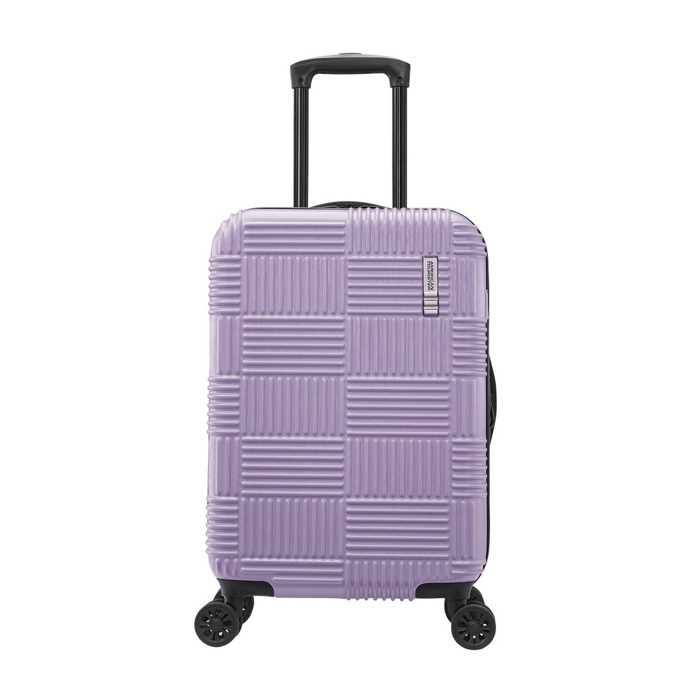 Photos - Luggage American Tourister NXT Checkered Hardside Carry On Spinner Suitcase - Soft 