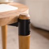 HTUTWOO Wood Round Coffee Table, Modern Center Table Cocktail Table, Farmhouse Rustic Living Room Tea Table for Home Office Bedroom - 4 of 4