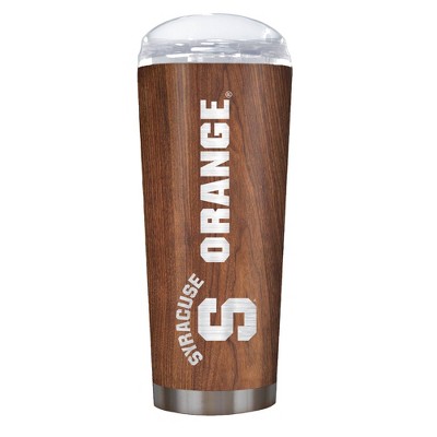 NCAA Syracuse Orange 18oz Woodgrain Stainless Steel Roadie Tumbler